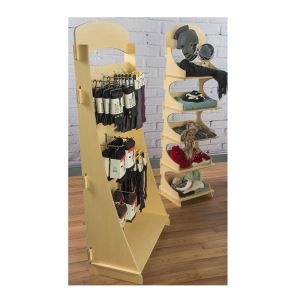 Hot Sell Cardboard Display Stand With Shelves And Hooks For Scraf And Socks/hat In Winder Promotion