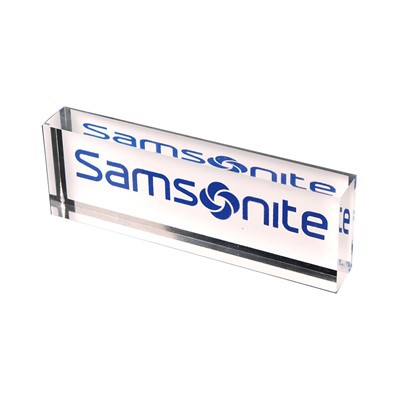 Hot Selling Clear Acrylic Nameplate Sign Block Poster Luminous Display Block
