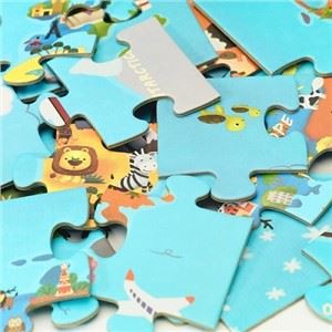 Kids Montessori Educational Toys 48pcs Wooden World Map Jigsaw Puzzle