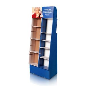 Cardboard Electronic Products Display Rack, Paper Display Stand with Tiers