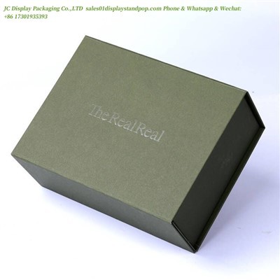 Low-key Elegant Green Magnetic Folding Boxes Clothing Packaging Box