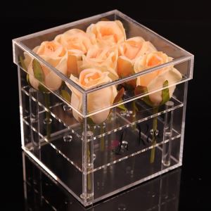 Luxury Acrylic Flower 16 Roses Display Packaging Box