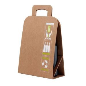Luxury Corrugated Cardboard Portable Hand-picked Wine Box/bag For Packaging Wine Bottle