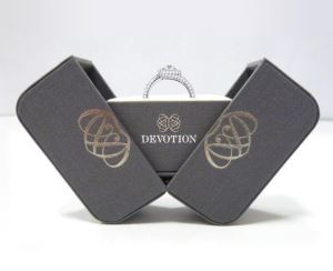 Luxury Custom Logo Printing Cardboard Devotion Ring Box Rectangle
