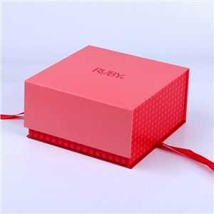 Luxury Customized Baby Foldable Wedding Bridesmaid Red Small Folding Magnetic Paper Packaging Gift Box With Ribbon Magnetic Lid