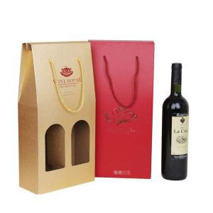 Luxury Design Cardboard Gift Hand Held Wine Bags