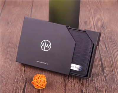 Luxury Paper Wallet Box Custom Cardboard Black Wallet Box Packaging
