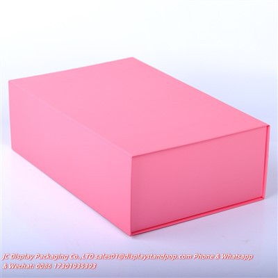 Luxury Pink Magnetic Folding Valentine's Gift Box For Perfume Cosmetics Packaging