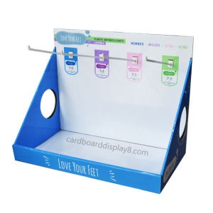 Manufacturer Cardboard Display Stand Pegs With Hooks POP Cardboard Display Stand