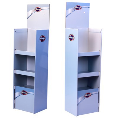 Three-Tier Corrugated Paper Display Stand For Electronic Products