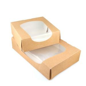 Original Design PVC Clear Window Craft Paper Cardboard For Cakes/cookies/take Out Food