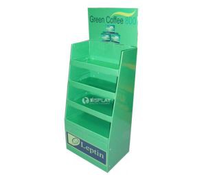 Custom printed cardboard advertising retail display stand for Green Tea