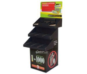 Eco-friendly Recycled Corrugated Paper Display Rack for Panasonic Battery Promotion