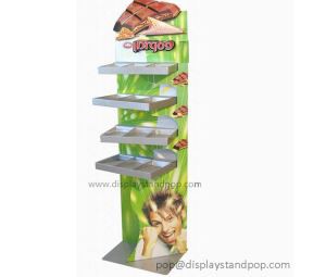 Luxury Silver Sheet Cardboard Display Stand for Chocolate Cardboard, Free Standing Display Unit FSDU
