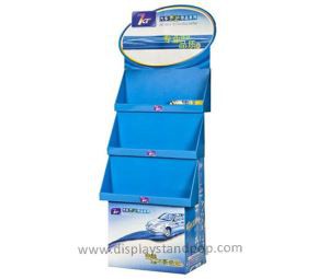 Newly-marketed Car Care Products Display Stand Cardboard Display Shelf