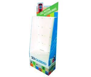 Supermarket cardboard free standing electronic products display racks