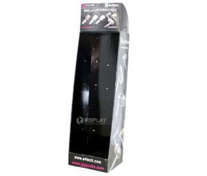 mouse electronic products cardboard display rack with peg hooks