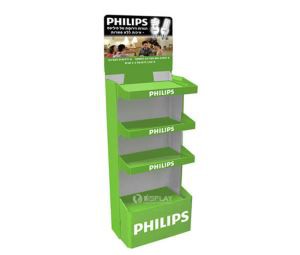 Recycled Philips Paper Floor Display,Cardboard Floor Display Manufacturer
