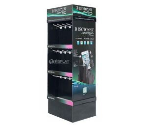 POP Peg Hook Cardboard Display Stand , Custom Floor Display Stand for Accessories Display