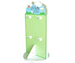 Printing Corrugated Cardboard Countertop Displays with Peg Hooks