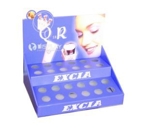 2 Tier Counter Display,Cardboard Counter Display with Holes,Bottle Counter Top Display