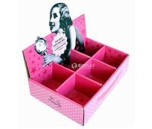 Makeup PDQ Table Top Corrugated Cardboard Counter Display,Cardboard Counter Display Unit(CDU)for Cosmetics