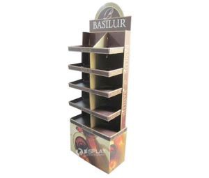 K3 Corrugated Cardboard Made Custom Laminated Free Standing Cardboard Block Display