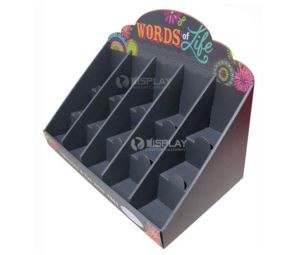 3 Tiers Corrugated Cardboard Counter Display Units with Full Printing