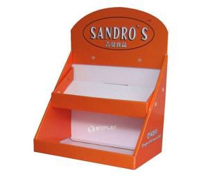 Customized Two Tier Counter Display Unit , Table Top Display Stand