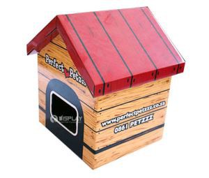 Small Healthy Cardboard Pet House for Lovely Dogs and Cats Display