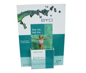 Folding Custom Cardboard Brochure Display Stand for DL Brochures