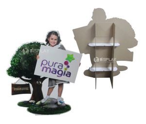 free standing Humanoid stand card display stand Cardboard display stand