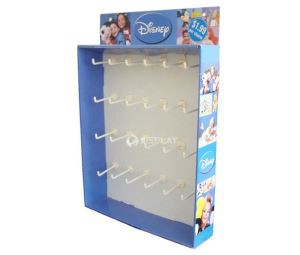 China Supermarket Wall Mount Cardboard Displays with Peg Hook