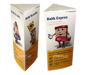 Cardboard Triangle Column Display,3 Sides Printing Cardboard Totem Lama Display
