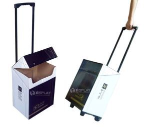 Factory Wholesale Paper Trolley Box cardboard Trolley Cases for Trade Fair