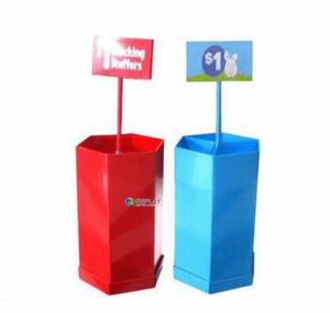 Cardboard Dump Bins Display Floor Stand