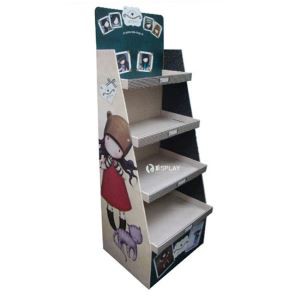 Customized CMYK 4C Printing Cardboard Clothing Display Rack for Sports Clothes