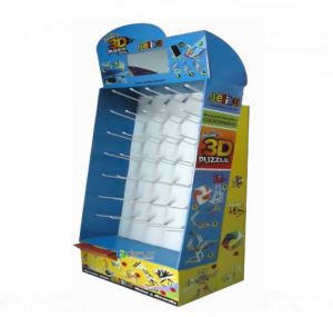 Corrugated Cardboard Floor Display stand with hooks