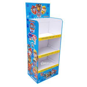 Design and Printing Corrugated Cardboard Supermarket Merchandise Display Racks for Cup/Cap/Cloth