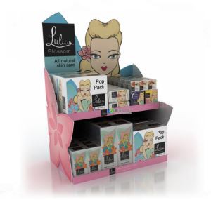 Cardboard Paper Cosmetic Skin Care Counter Display Box
