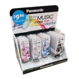 Stylish Pop cardboard Counter Display Stand for Earphone display
