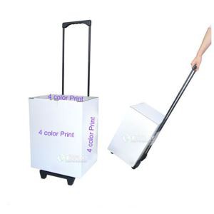 Custom Corrugated Paper Cardboard Trolley Promotion Trolley Boxes for Exhibition