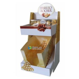 Chocolate Products Corrugated Counter Display Stands Unit, Cardboard Shipper Displays