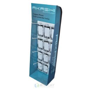 Point of Sale Cardboard Hook Display for Cell Phone Accessory Display