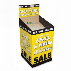 Customized DVD POS Cardboard Dump Bin