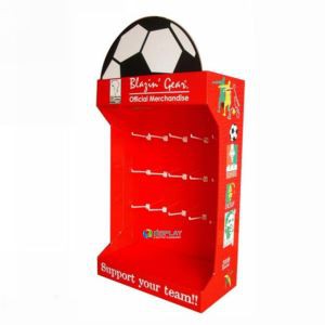 Cardboard hook stand display hanging showcase shelves custom for retail store