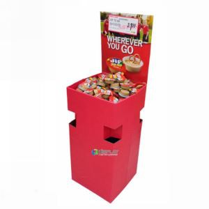 Cardboard Retail Dump Bin Cardboard Display Rack For Snack