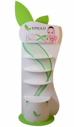 Corrugated Display Stand for Cosmetics, Sale of Point Cardboard Dispaly Shelf