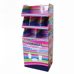 Custom printed point of purchase cardboard tea food display stand for Promotion