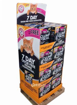 Pallet Display Stand with Custom Printing,Supermarket Cardboard Display Floor Shelf for Sale